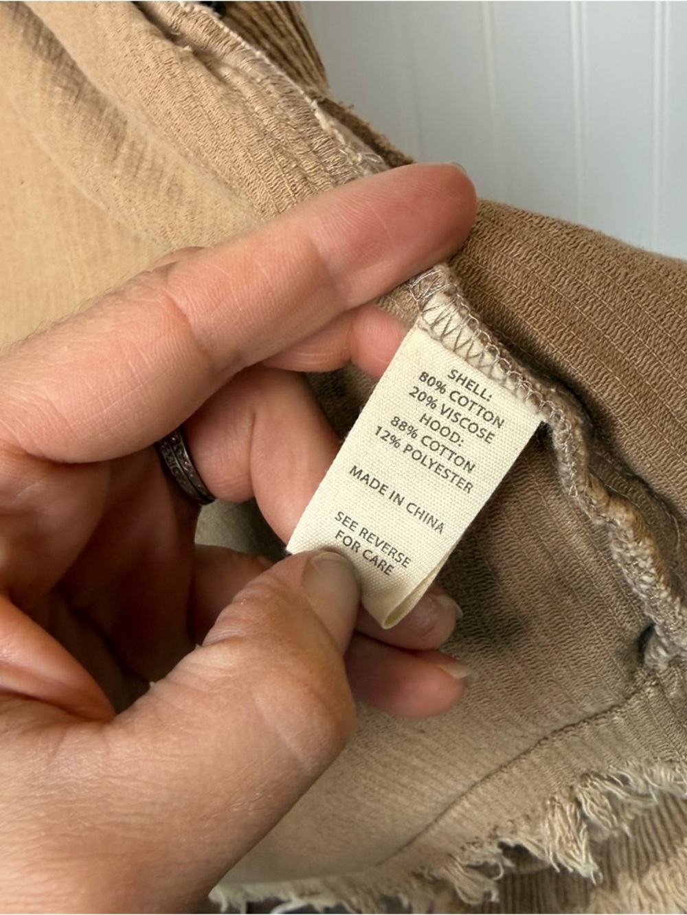 Gilded Intent Tan Corduroy Hooded Shacket 2XL Oversized Cozy Jacket - Picture 7 of 9